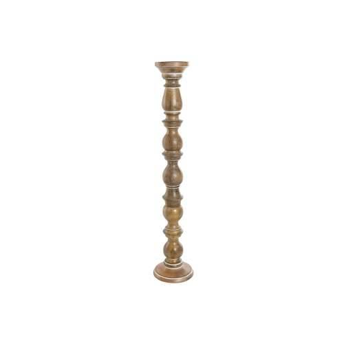 Svijećnjak Home ESPRIT Smeđa Drvo Manga Prirodno romantični 15 x 15 x 76 cm Cijena
