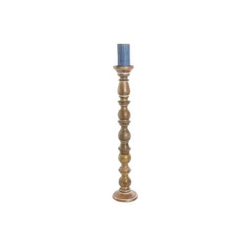 Svijećnjak Home ESPRIT Smeđa Drvo Manga Prirodno romantični 15 x 15 x 76 cm Cijena
