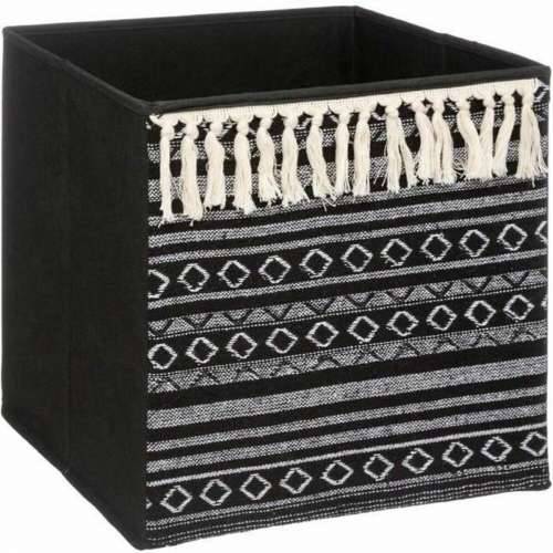 Ukrasna košara Five Etnic S rubovima 31 x 31 x 31 cm Crna Poliester Plastika Cijena