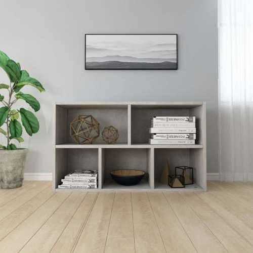 Ormarić za knjige / komoda boja betona 50 x 25 x 80 cm drveni - Beton siva 1 Cijena