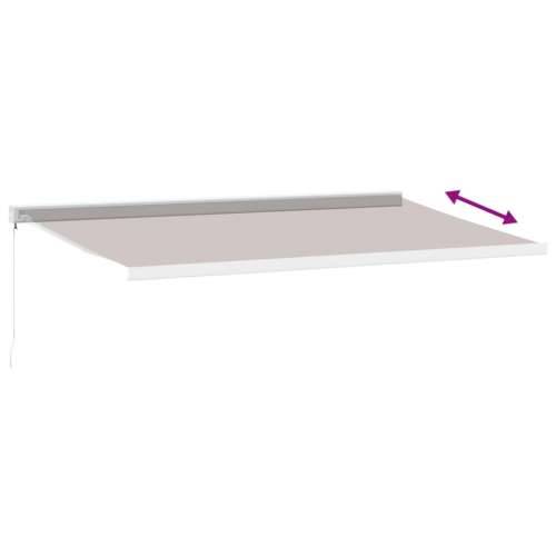 Tenda na ručno uvlačenje smeđa 500 x 300 cm - Smeđa i bijela 500 x 300 cm 1 Cijena
