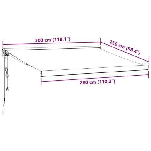 Tenda na automatsko uvlačenje bordo 300 x 250 cm - boja burgundca i bijela 300 x 250 cm 1 Cijena