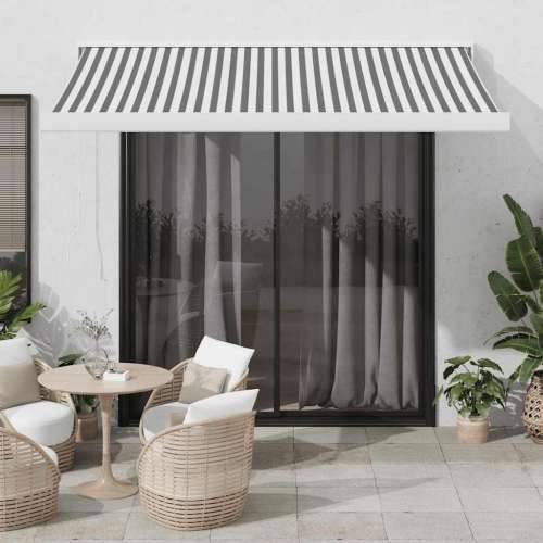 Tenda na uvlačenje antracit i bijela 3x2,5 m tkanina i aluminij - bijela i antracit 300 x 250 cm 1 Cijena