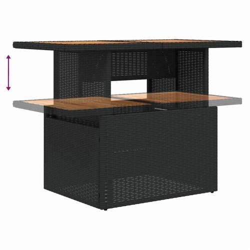 Vrtna garnitura - 7-dijelni set vrtnih sofa od poliratana s jastucima crni bagrem - Crna 1 Cijena