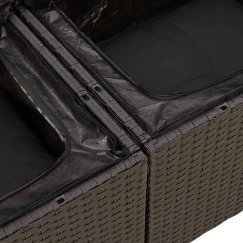 Vrtna garnitura - 7-dijelni set vrtnih sofa od poliratana s jastucima crni bagrem - Crna 1 Cijena