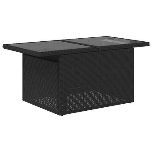 Vrtna garnitura - 8-dijelni set vrtnih sofa od poliratana s jastucima crni - Crna sa spremištem 8 Cijena