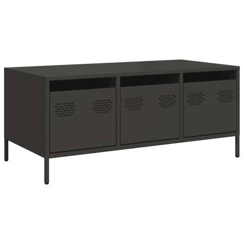 Stolić za kavu crni 101,5x50x43,5 cm od hladno valjanog čelika - Crna 1 Cijena