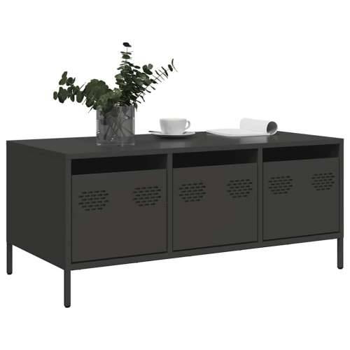 Stolić za kavu crni 101,5x50x43,5 cm od hladno valjanog čelika - Crna 1 Cijena