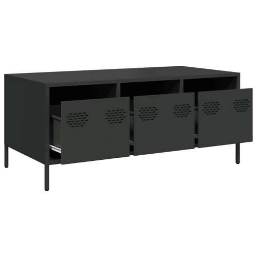 Stolić za kavu crni 101,5x50x43,5 cm od hladno valjanog čelika - Crna 1 Cijena