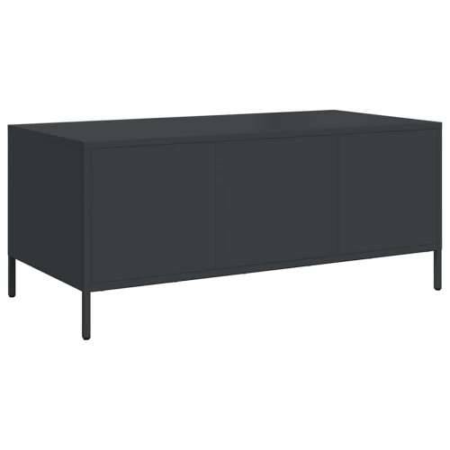 Stolić za kavu crni 101,5x50x43,5 cm od hladno valjanog čelika - Crna 1 Cijena