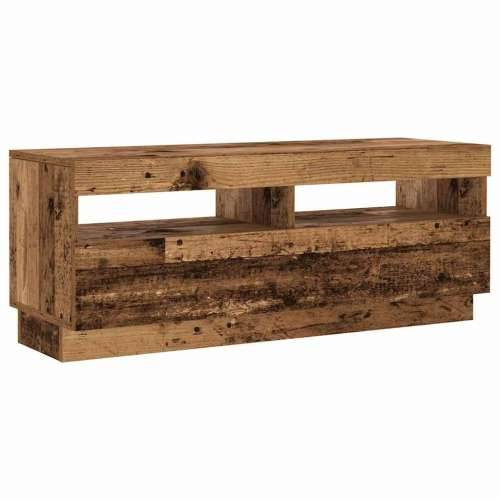 TV ormarić LED boja drva 100x35x40 cm konstruirano drvo - Staro drvo 1 100 cm Cijena