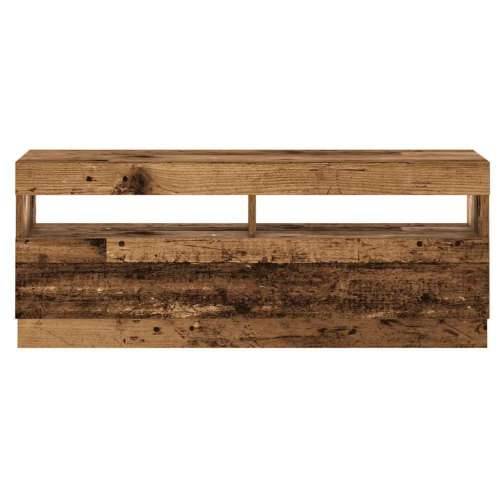 TV ormarić LED boja drva 100x35x40 cm konstruirano drvo - Staro drvo 1 100 cm Cijena