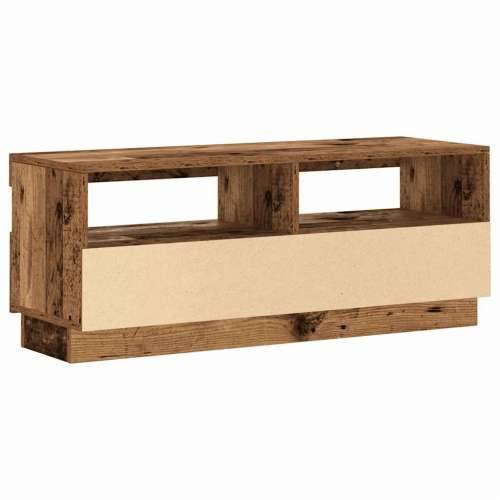 TV ormarić LED boja drva 100x35x40 cm konstruirano drvo - Staro drvo 1 100 cm Cijena