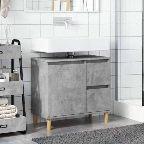 Ormarić za Lavabo - Umivaonik boja betona 65x33x60 cm konstruiranog drva - Beton siva 1 Cijena