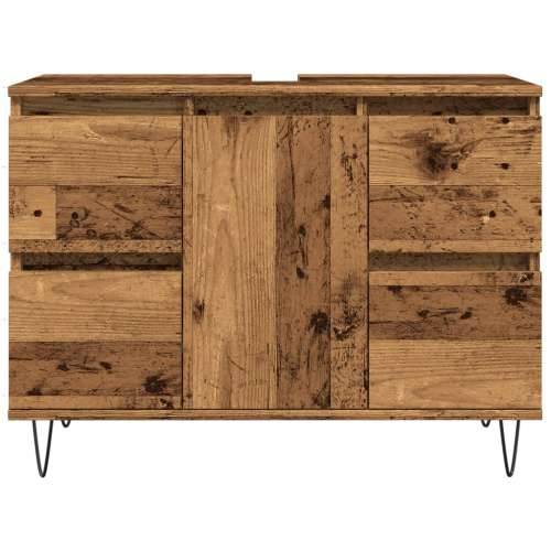 Kupaonski ormarić boja drva 80 x 33 x 60 cm konstruirano drvo - Staro drvo 1 Cijena