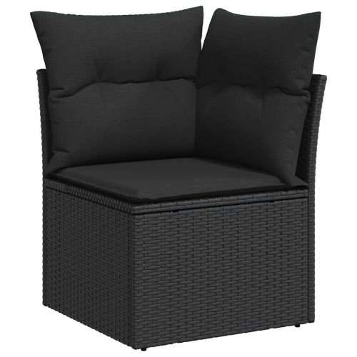 Vrtna garnitura - 8-dijelni set vrtnih sofa od poliratana s jastucima crni bagrem - Crna stol + 3x kutna + 3x srednja + tabure 1 Cijena