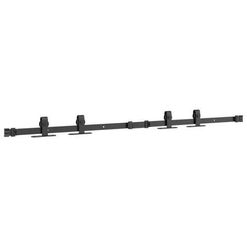 Komplet kliznih vrata ormarića 122 cm ugljični čelik - Crna 122 cm 1 Dvokrilna vrata Cijena