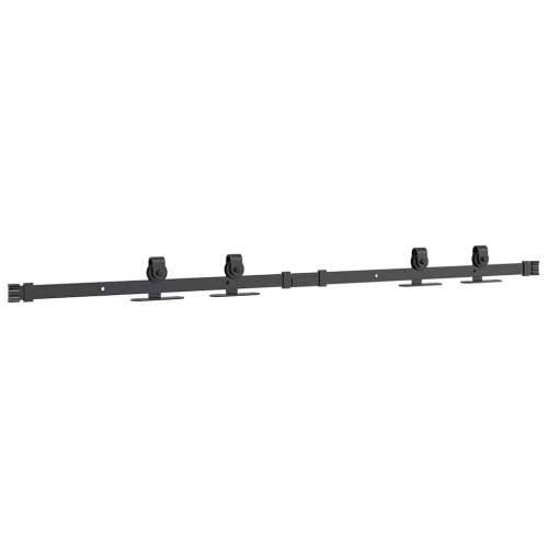 Komplet kliznih vrata ormarića 122 cm ugljični čelik - Crna 122 cm 1 Dvokrilna vrata Cijena