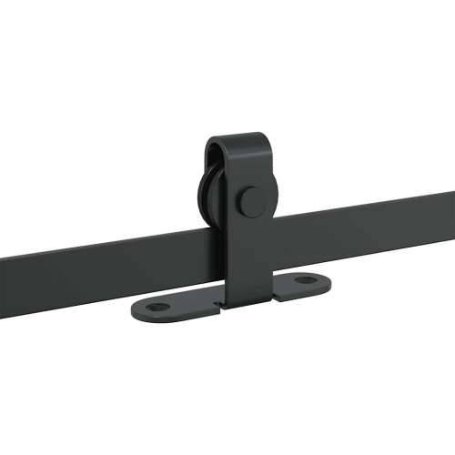 Komplet kliznih vrata ormarića 122 cm ugljični čelik - Crna 122 cm 1 Dvokrilna vrata Cijena
