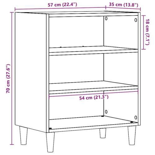 Komoda boja staro drvo 57x35x75 cm od konstruiranog drva - Staro drvo 1 Cijena