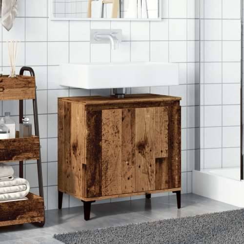 Ormarić za Lavabo - Umivaonik boja drva 58x33x60 cm konstruirano drvo - Staro drvo 1 Cijena