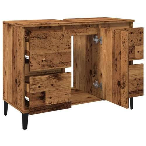 Ormarić za Lavabo - Umivaonik boja drva 80x33x60 cm konstruirano drvo - Staro drvo 1 Cijena