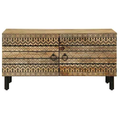 Stolić za kavu crni 80x50x40 cm od masivnog grubog drva manga Cijena