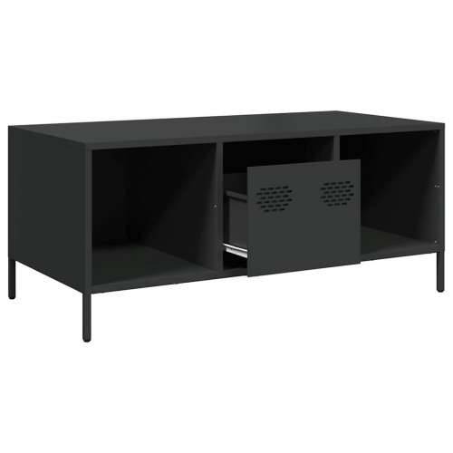 Stolić za kavu crni 101,5x50x43,5 cm od hladno valjanog čelika - Crna 1 Cijena
