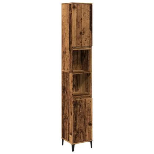 Kupaonski ormarić staro drvo 30x30x190 cm konstruirano drvo - Staro drvo 1 Cijena