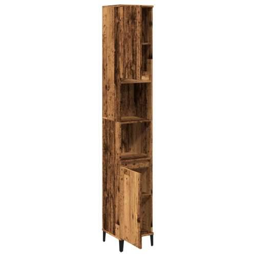 Kupaonski ormarić staro drvo 30x30x190 cm konstruirano drvo - Staro drvo 1 Cijena