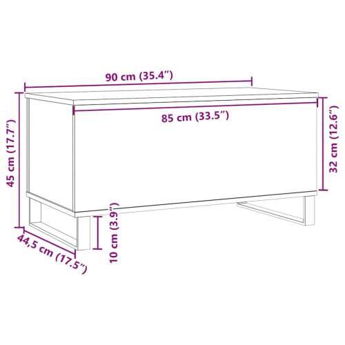 Stolić za kavu boja staro drvo 90x44,5x45 cm konstruiranog drva - Staro drvo 1 Cijena