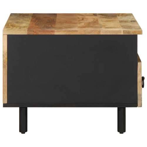 Stolić za kavu crni 80x54x40 cm od masivnog grubog drva manga Cijena