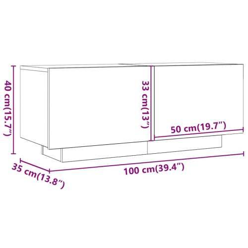 TV ormarić boja starog drva 100 x 35 x 40 cm konstruirano drvo - Staro drvo 1 Cijena