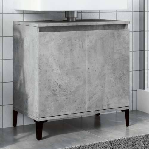 Ormarić za Lavabo - Umivaonik siva boja betona 58 x 33 x 60 cm drveni Cijena
