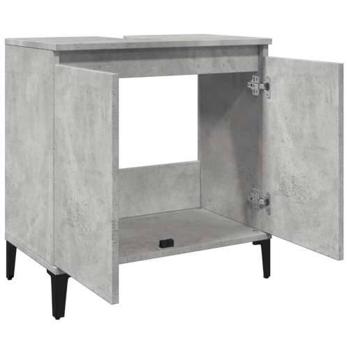 Ormarić za Lavabo - Umivaonik siva boja betona 58 x 33 x 60 cm drveni Cijena