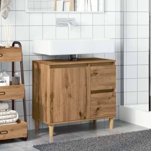 Ormarić za Lavabo - Umivaonik boja hrasta artisan 65x33x60 cm drveni - hrast artisan 1 Cijena