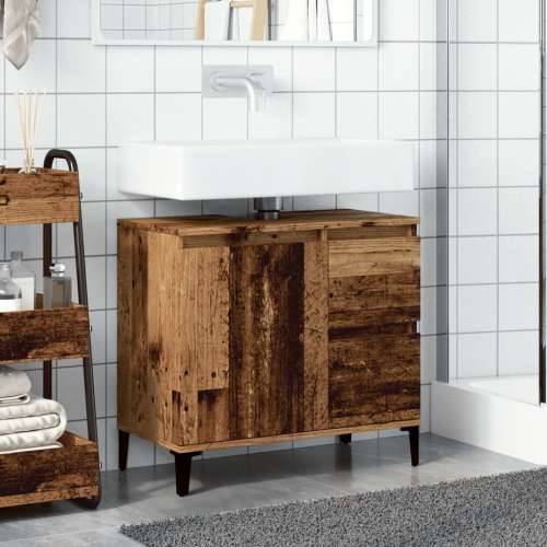 Ormarić za Lavabo - Umivaonik boja drva 65x33x60 cm konstruirano drvo - Staro drvo 1 Cijena