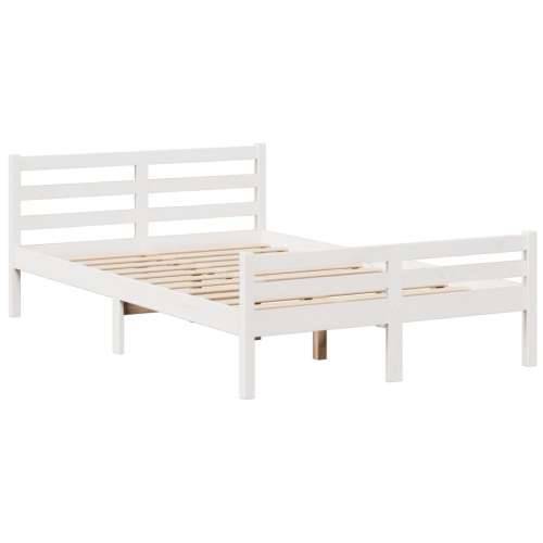 Krevet s regalom z knjige bez madraca bijeli 135x190cm borovina - Bijela 135 x 190cm Cijena