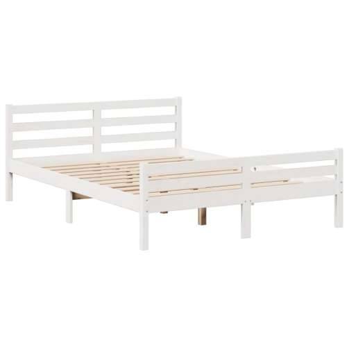 Krevet s regalom z knjige bez madraca bijeli 160x200cm borovina - Bijela 160 x 200cm Cijena