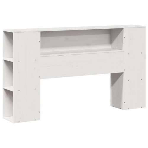 Krevet s regalom z knjige bez madraca bijeli 140x190cm borovina - Bijela 140 x 190 cm Cijena