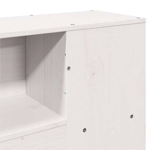 Krevet s regalom z knjige bez madraca bijeli 140x190cm borovina - Bijela 140 x 190 cm Cijena
