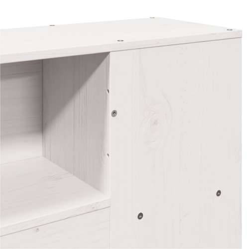 Krevet s regalom z knjige bez madraca bijeli 140x190cm borovina - Bijela 140 x 190 cm Cijena