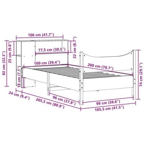 Okvir kreveta bez madraca bijeli 100x200 cm konstruirano drvo - Bijela 100 x 200 cm Cijena
