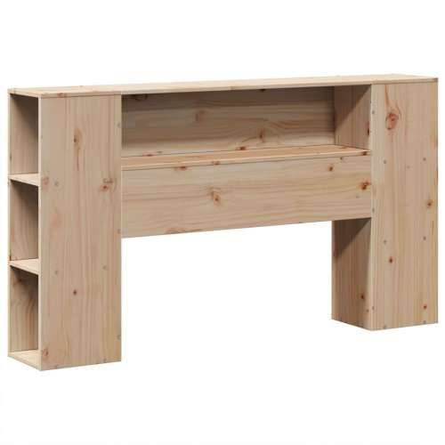 Krevet s regalom za knjige bez madraca 120x190 cm masivno drvo - Smeđa 120 x 190 cm Cijena