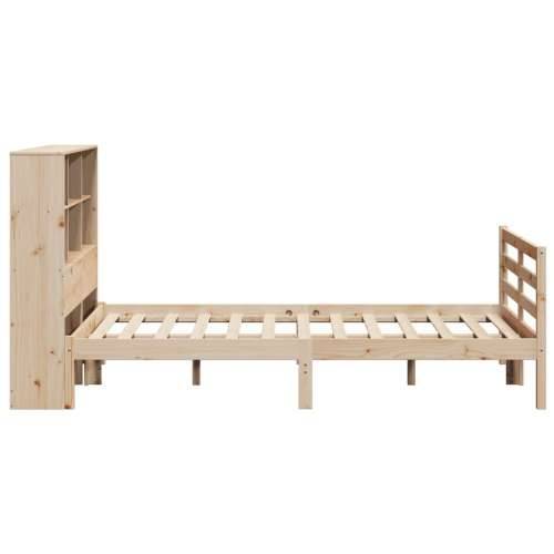 Krevet s regalom za knjige bez madraca 120x190 cm od borovine - Prirodna 120 x 190 cm Cijena