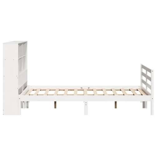 Krevet s regalom z knjige bez madraca bijeli 120x200cm borovina - Bijela 120 x 200 cm Cijena