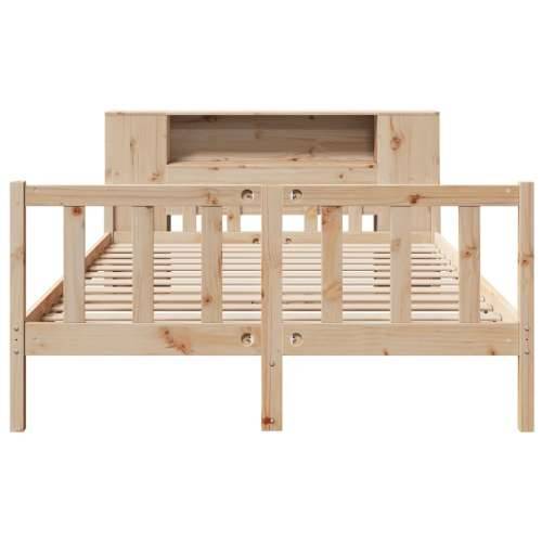 Krevet s regalom za knjige bez madraca 120x190 cm od borovine - Prirodna 120 x 190 cm Cijena