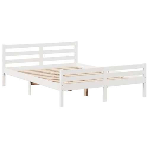 Krevet s regalom z knjige bez madraca bijeli 150x200cm borovina - Bijela 150 x 200cm Cijena