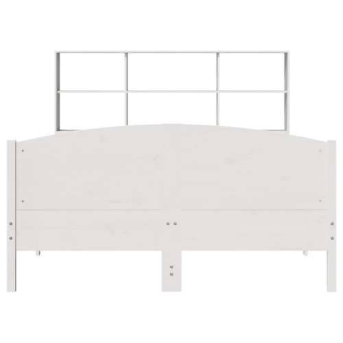 Krevet s regalom z knjige bez madraca bijeli 140x190cm borovina - Bijela 140 x 190 cm Cijena