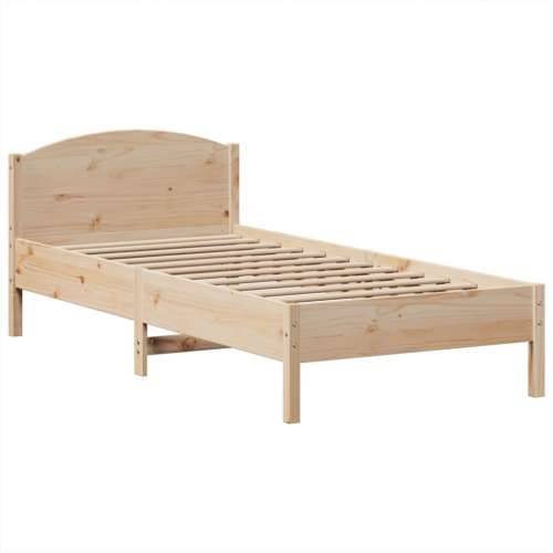 Krevet s regalom za knjige bez madraca 100x200 cm borovina - Prirodna 100 x 200 cm Cijena